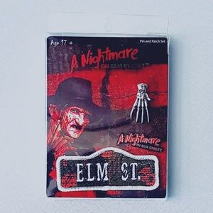 A Nightmare on Elm Street Pin and Patch Set - Unopened, Never Worn
